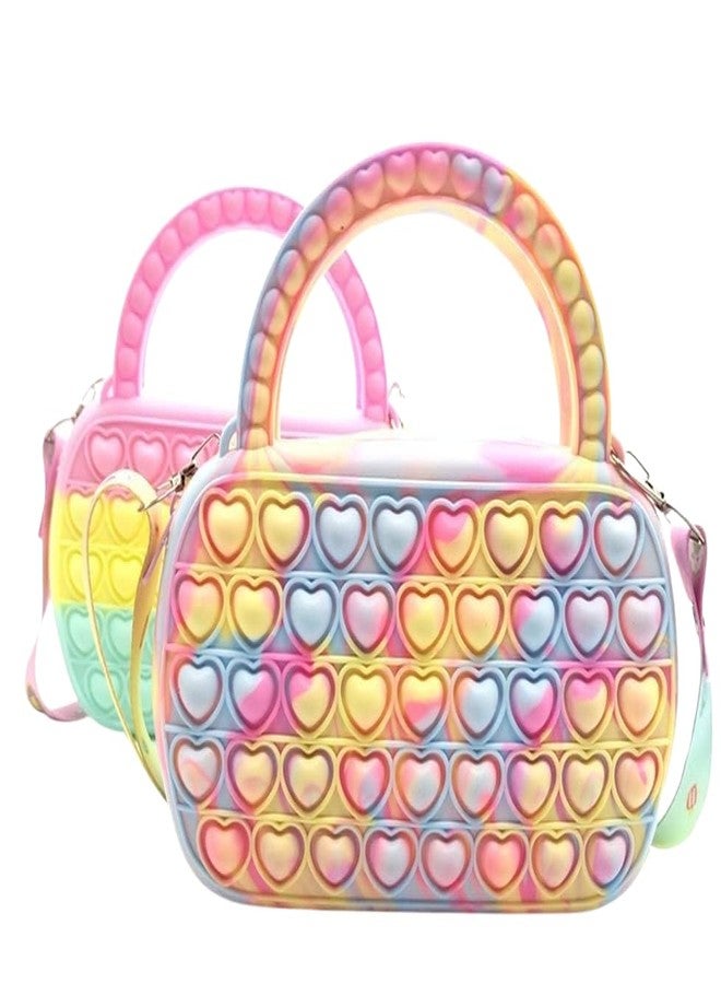 4AJ BAZAAR Sling Bag Toy for Girls Kids, Pop It Bag for Girls, Pop It Fidget Toy Shoulder Bag Stress Relief Toy (SLINGBAG-PURSE-2IN1-MULTI) - Image 1